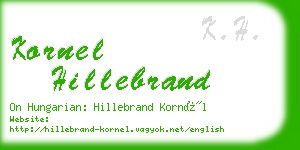 kornel hillebrand business card